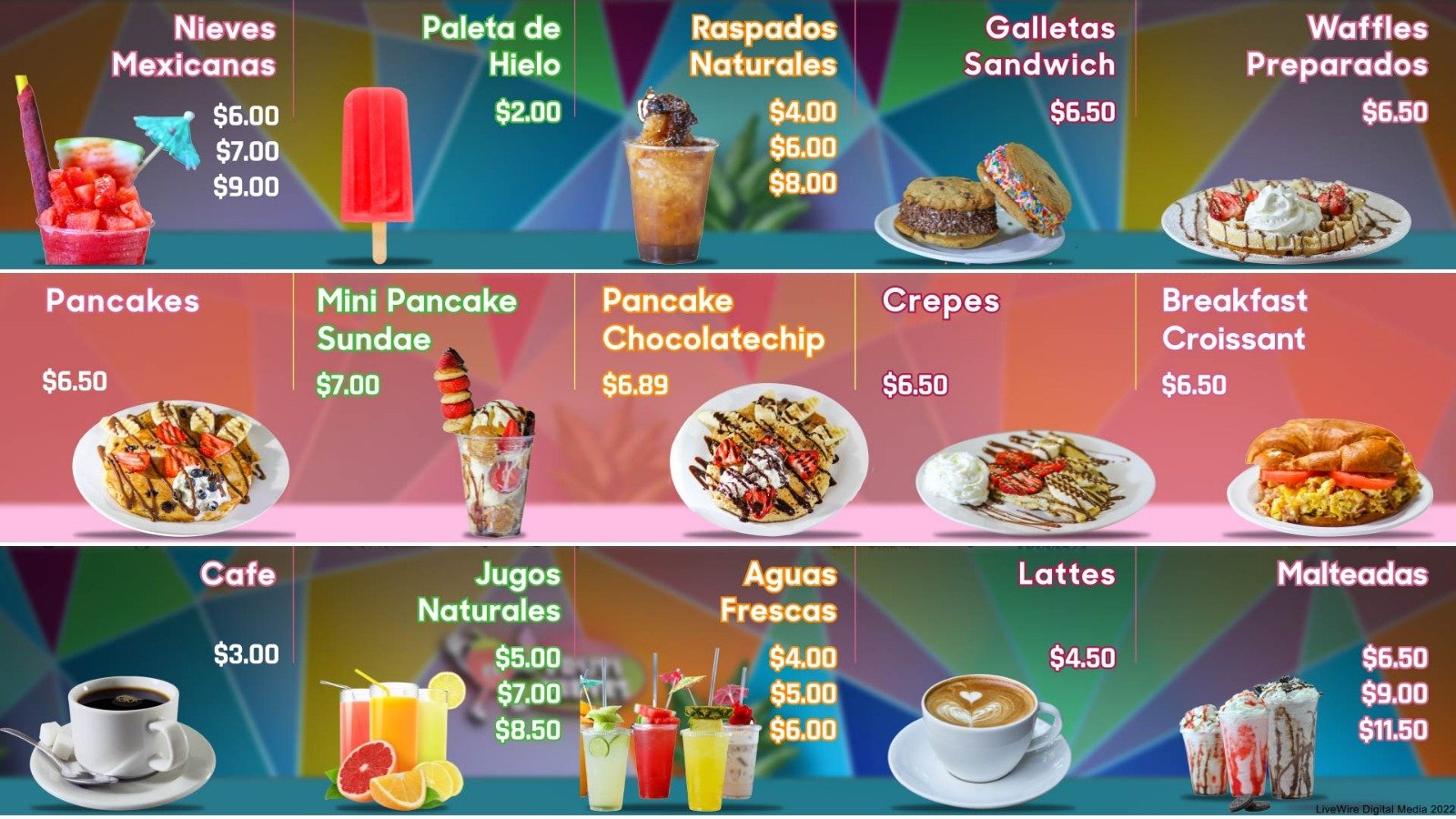 Menu Page – Fruti Nieves